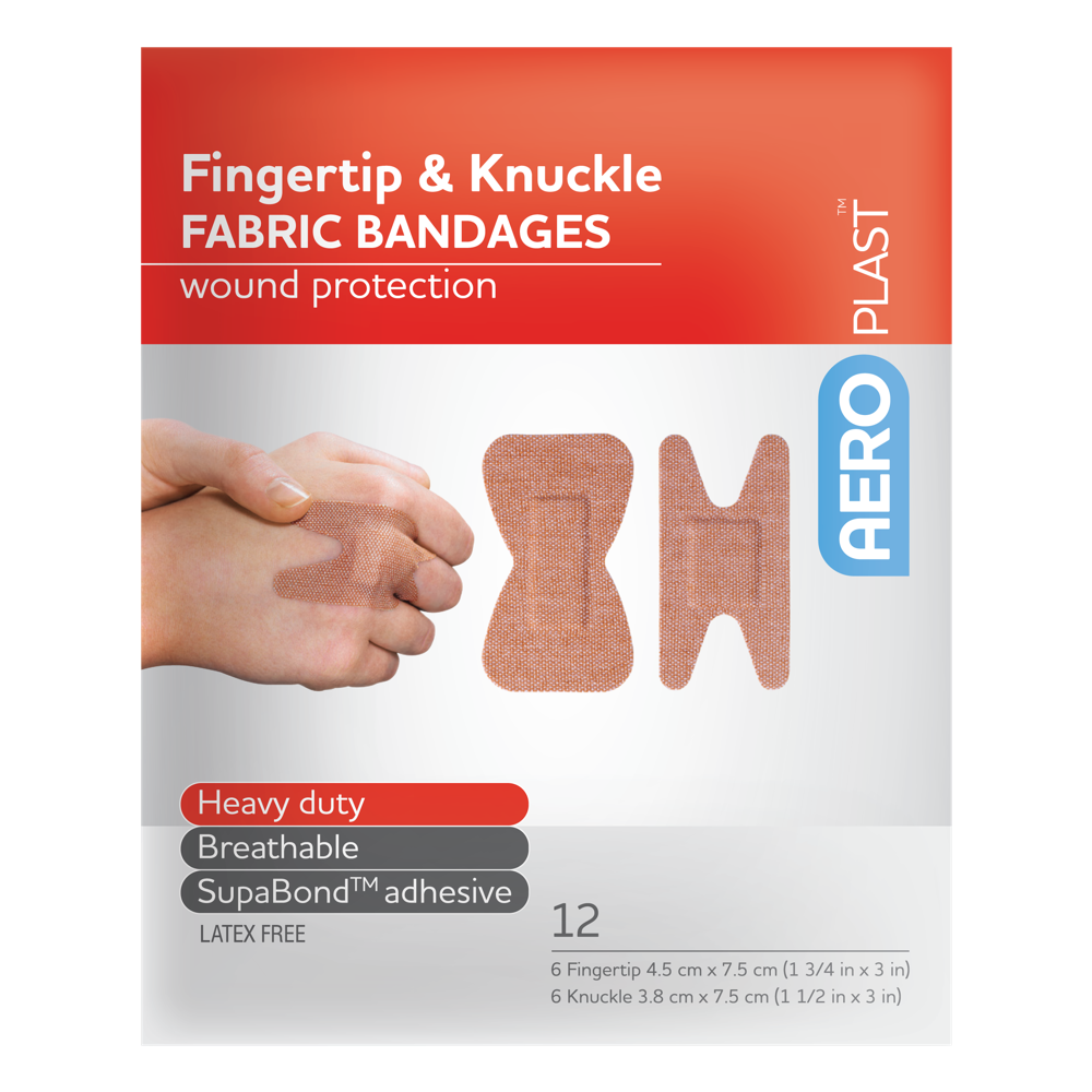 AEROPLAST Premium Fabric Fingertip & Knuckle Dressings Env/12 Image