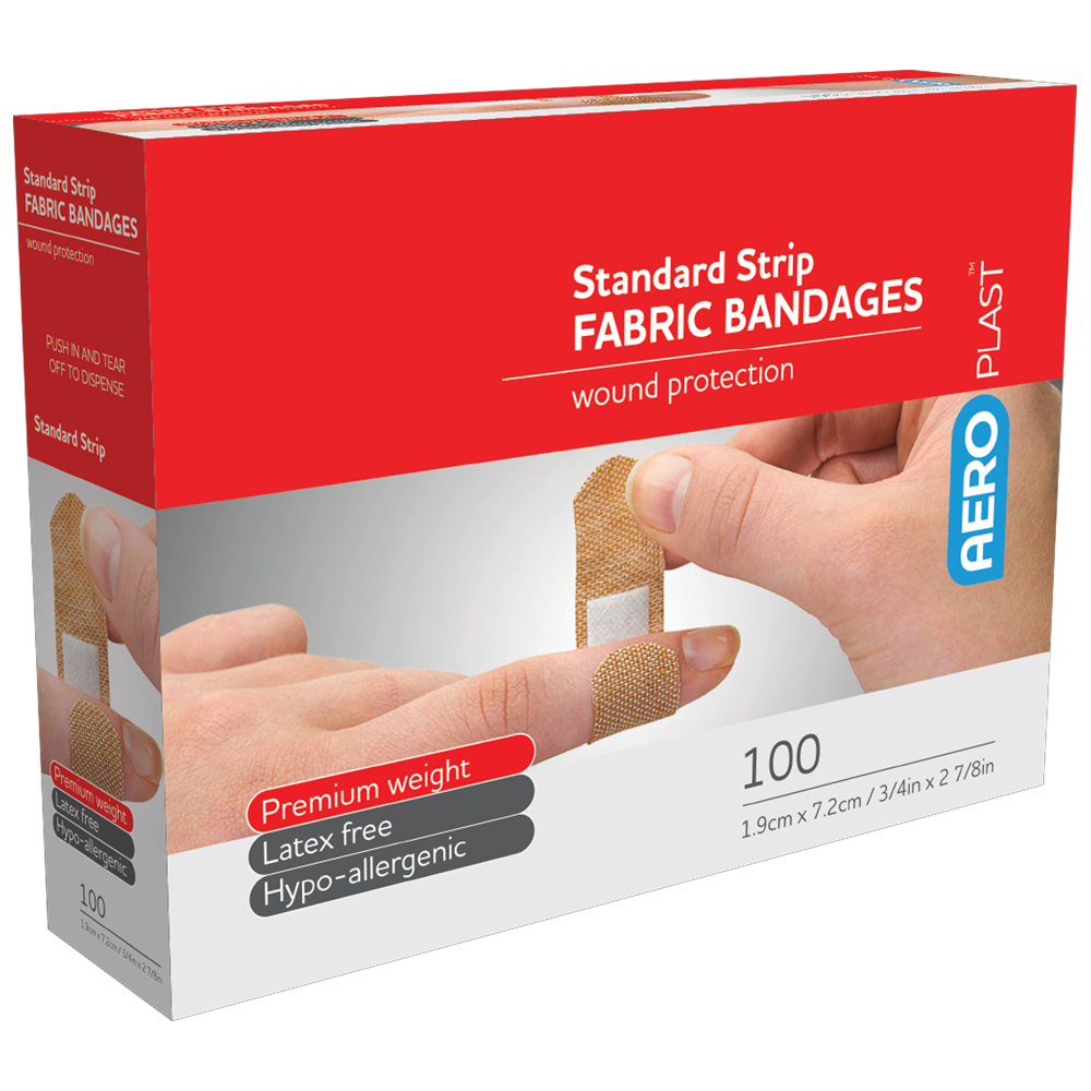AEROPLAST Premium Fabric Standard Strip 7.2 x 1.9cm Box/100 Image