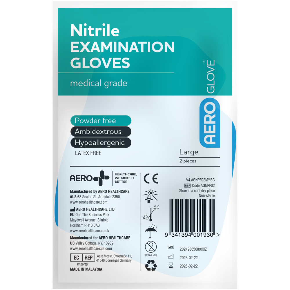 AEROGLOVE Large Nitrile Powder-Free Gloves Bag/2 Image
