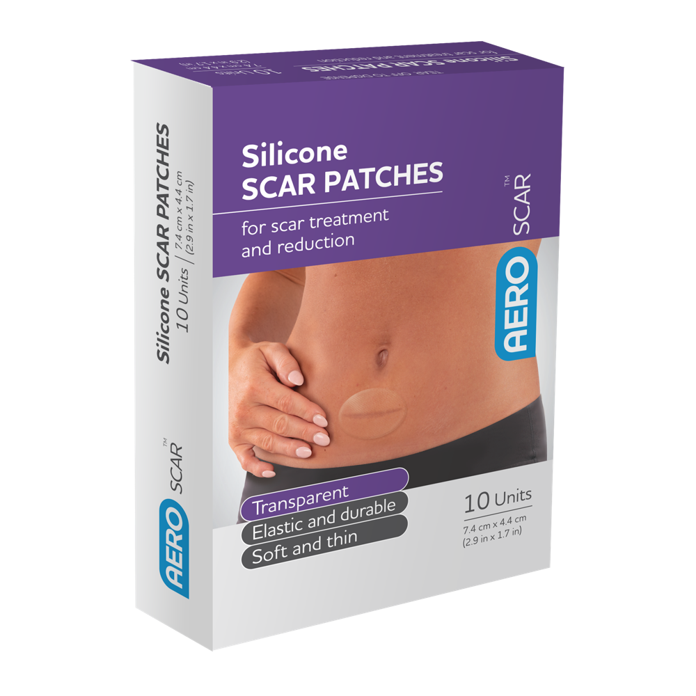 AEROSCAR Silicone Scar Patch 7.4 x 4.4cm Box/10 Image