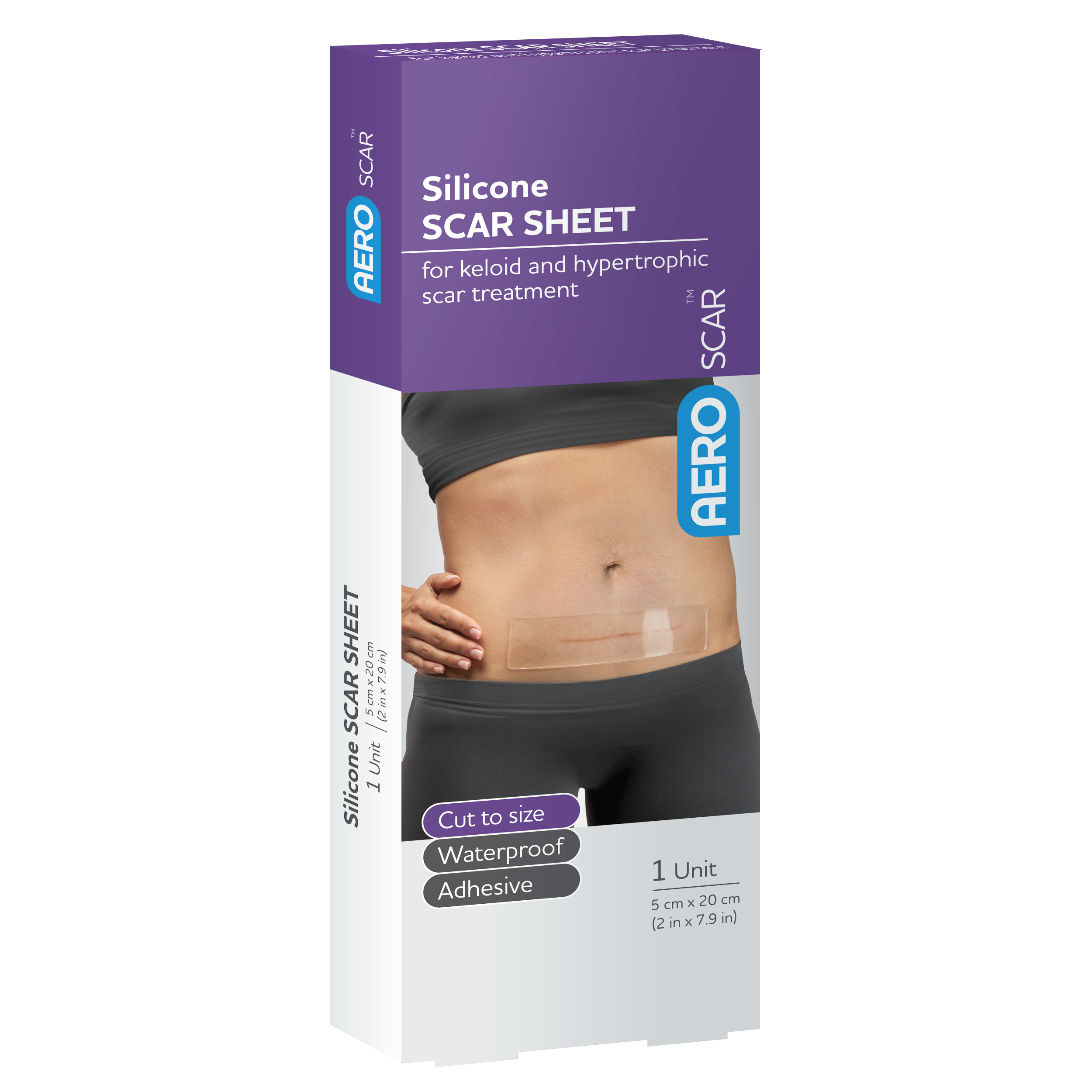 AeroScar Silicone Scar Sheet 5 cm x 20 cm Box/1 Image