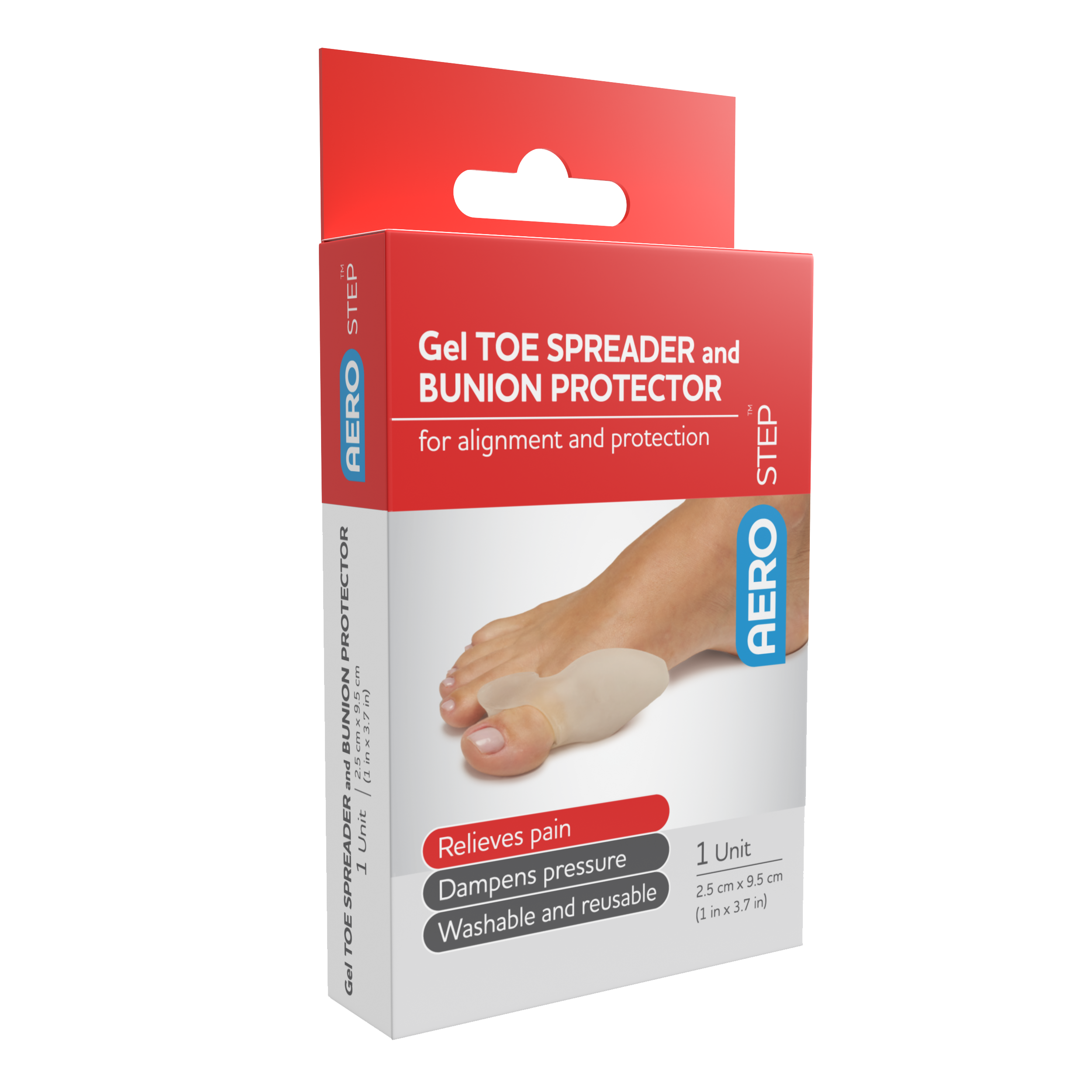 AeroStep™ Gel Toe Spreader and Bunion Protector 1pk Image