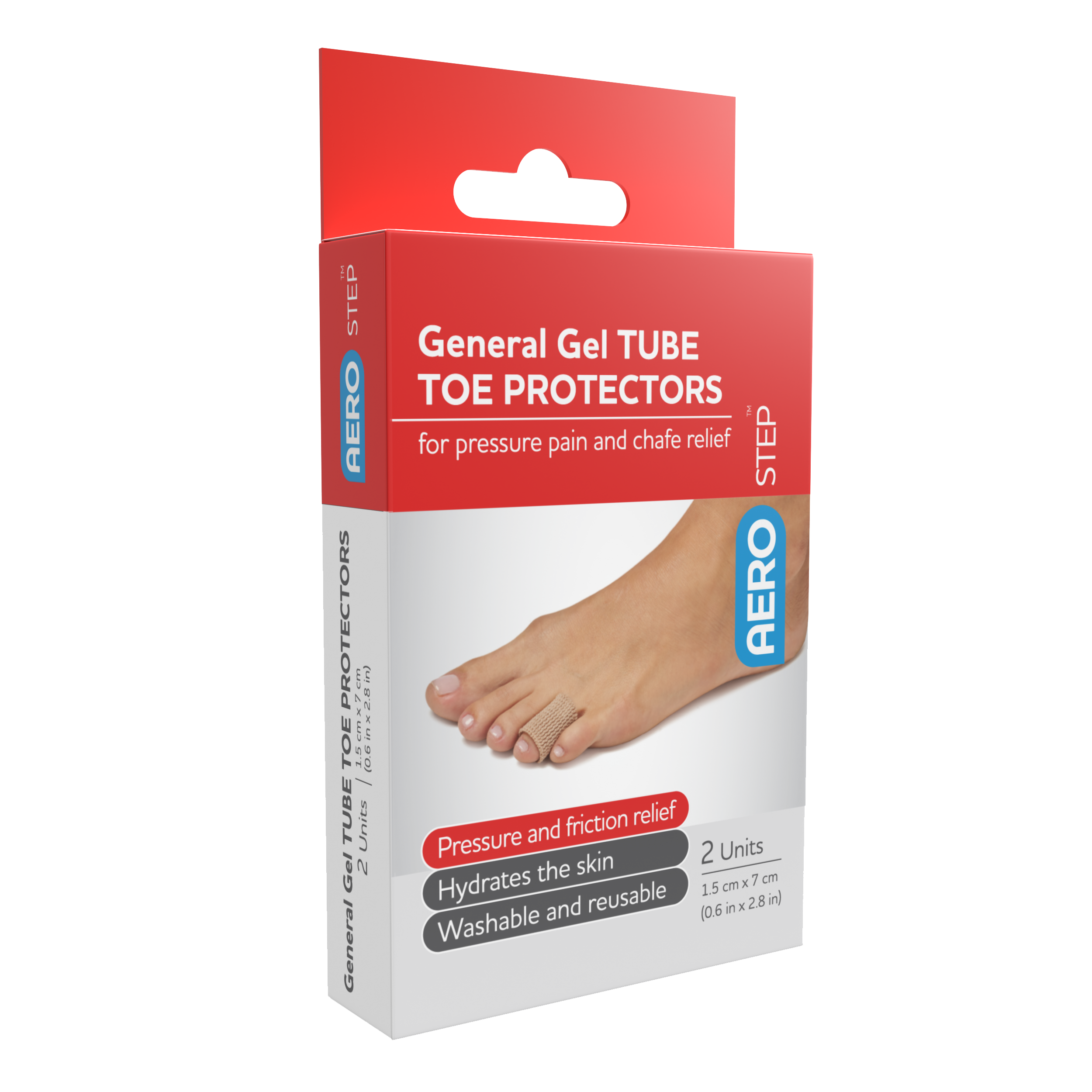 AEROSTEP™ Elastic Fabric Gel Toe Tube 1.5 x 7cm box/2 Box/2 Image