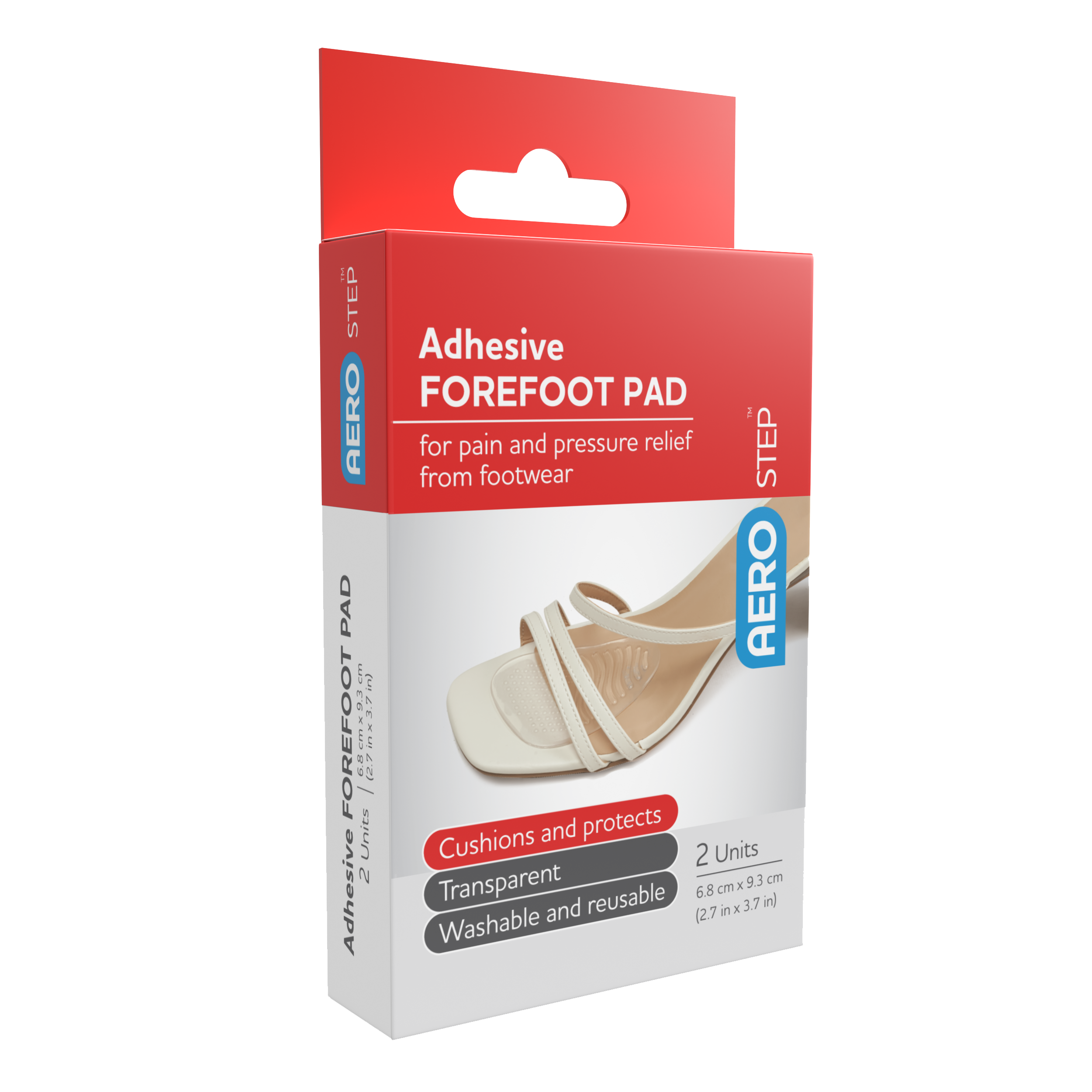 AEROSTEP™ Adhesive Forefoot Pad 68 x 93mm box/2 Box/2 Image