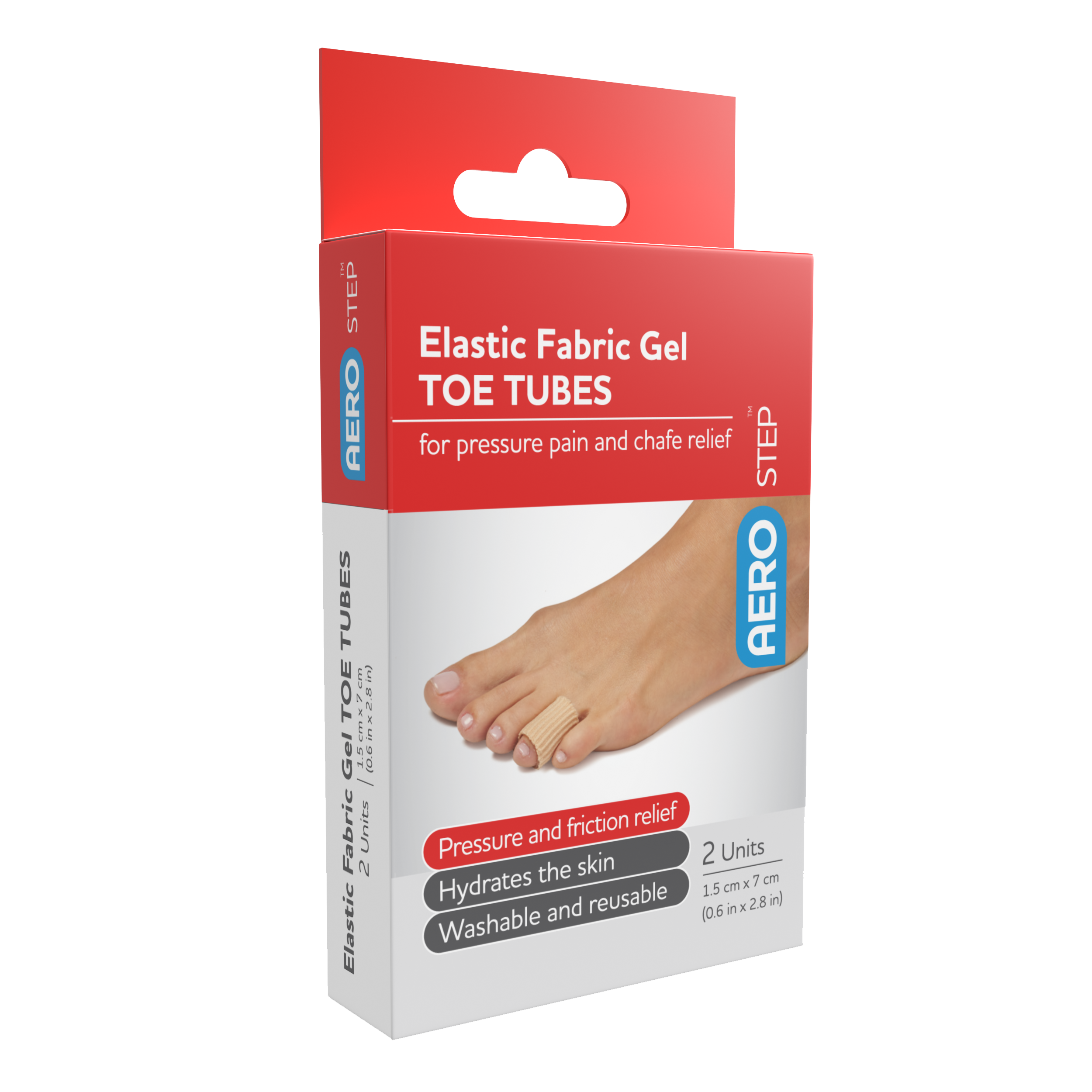 AEROSTEP™ General Gel Tube Toe Protector 1.5 x 7cm Box/2 Image