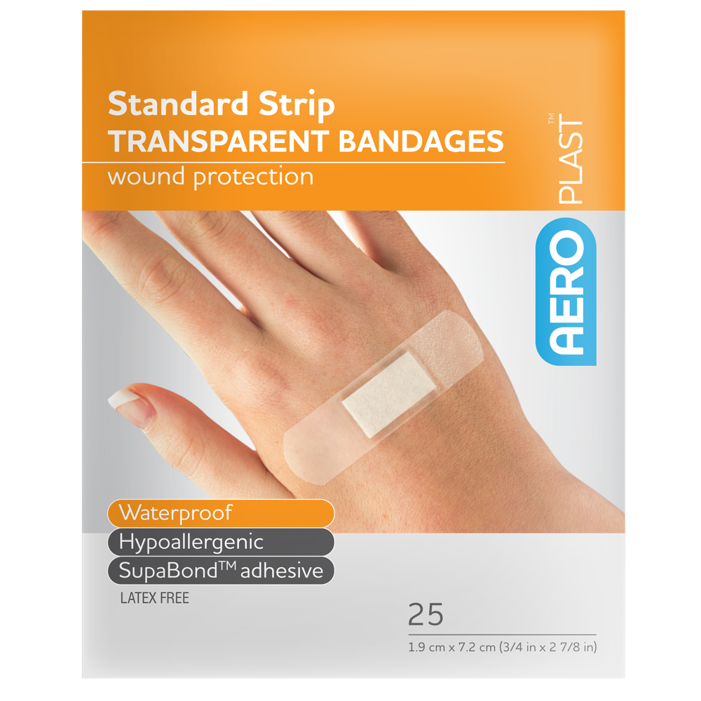 AEROPLAST Transparent Standard Strip 7.2 x 1.9cm Env/25 Image