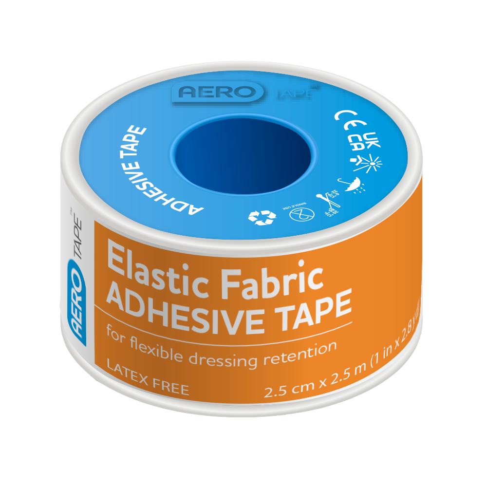 AEROTAPE Elastic Fabric Adhesive Tape 2.5cm x 2.5M Image