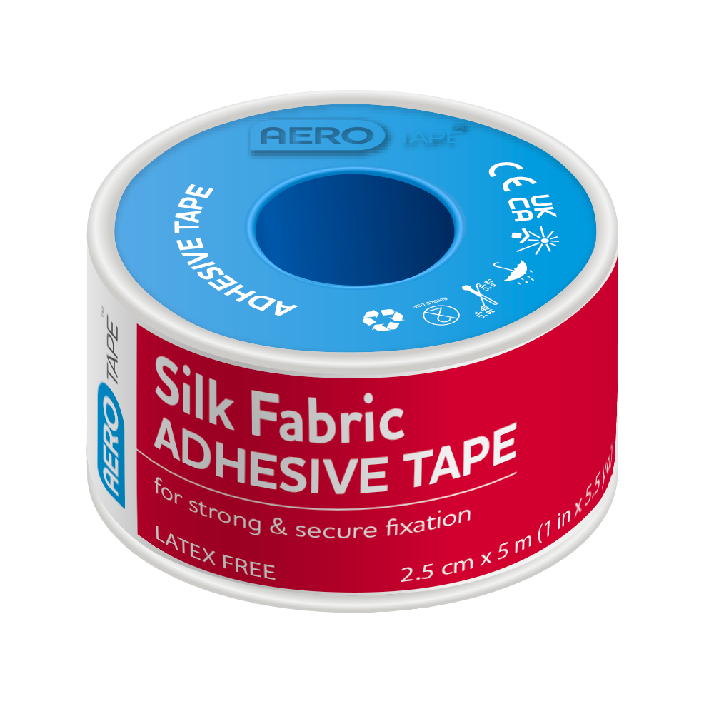 AEROTAPE Silk Fabric Adhesive Tape 2.5cm x 5M Image