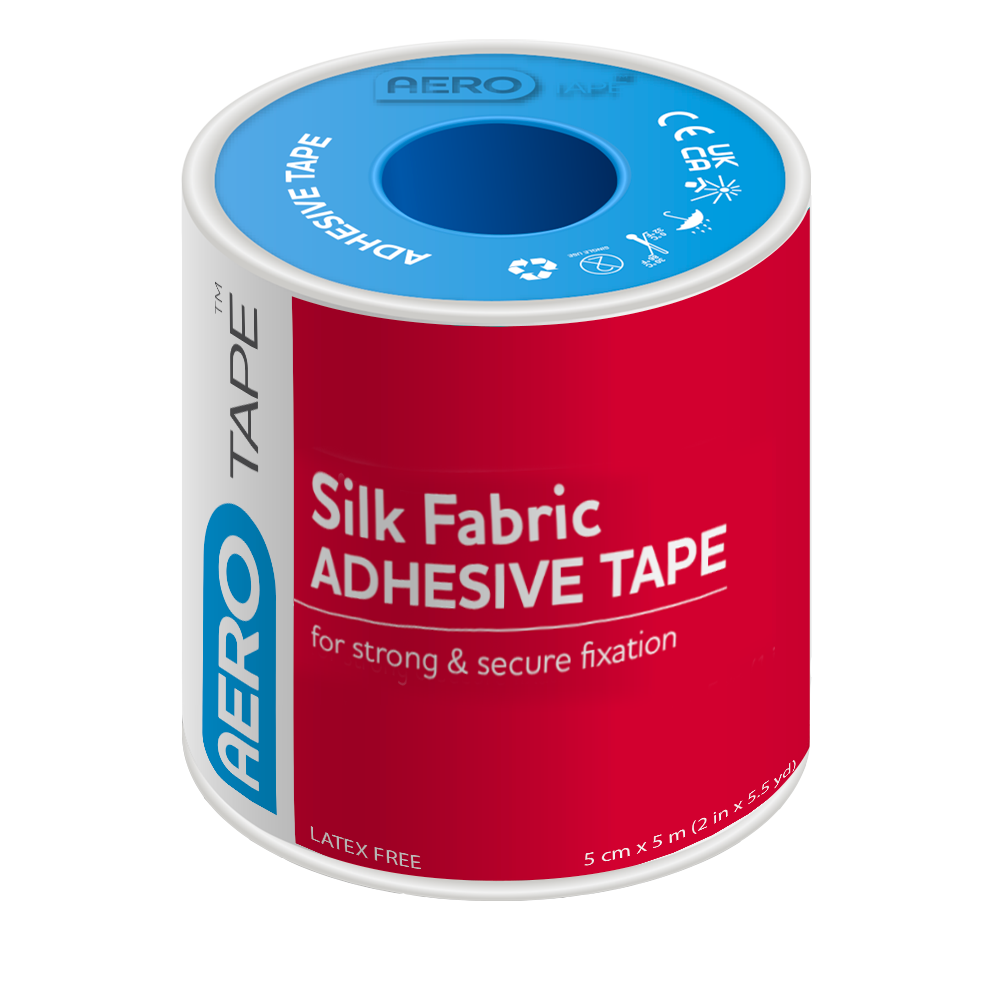 AEROTAPE Silk Fabric Adhesive Tape 5cm x 5M Image