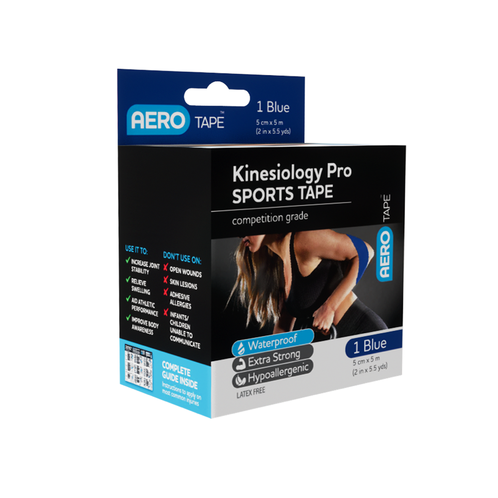 AEROTAPE Blue Kinesiology Pro Sports Tape 5cm x 5m Image