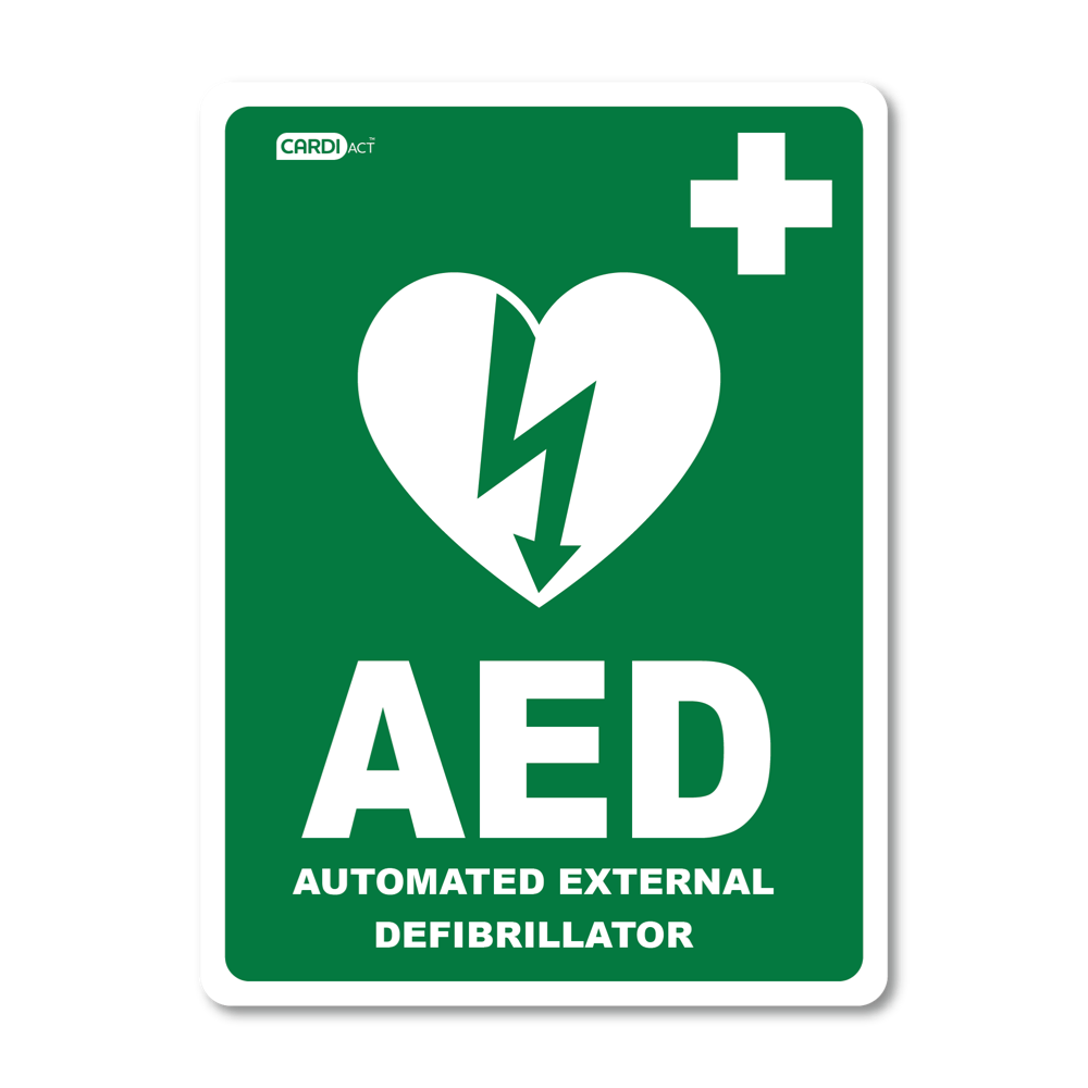 CARDIACT AED Sticker 22.5 x 30cm Image