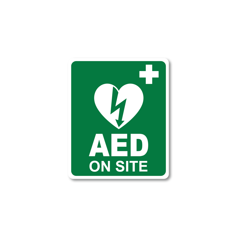 CARDIACT AED On Site Sticker 10 x 12cm Image