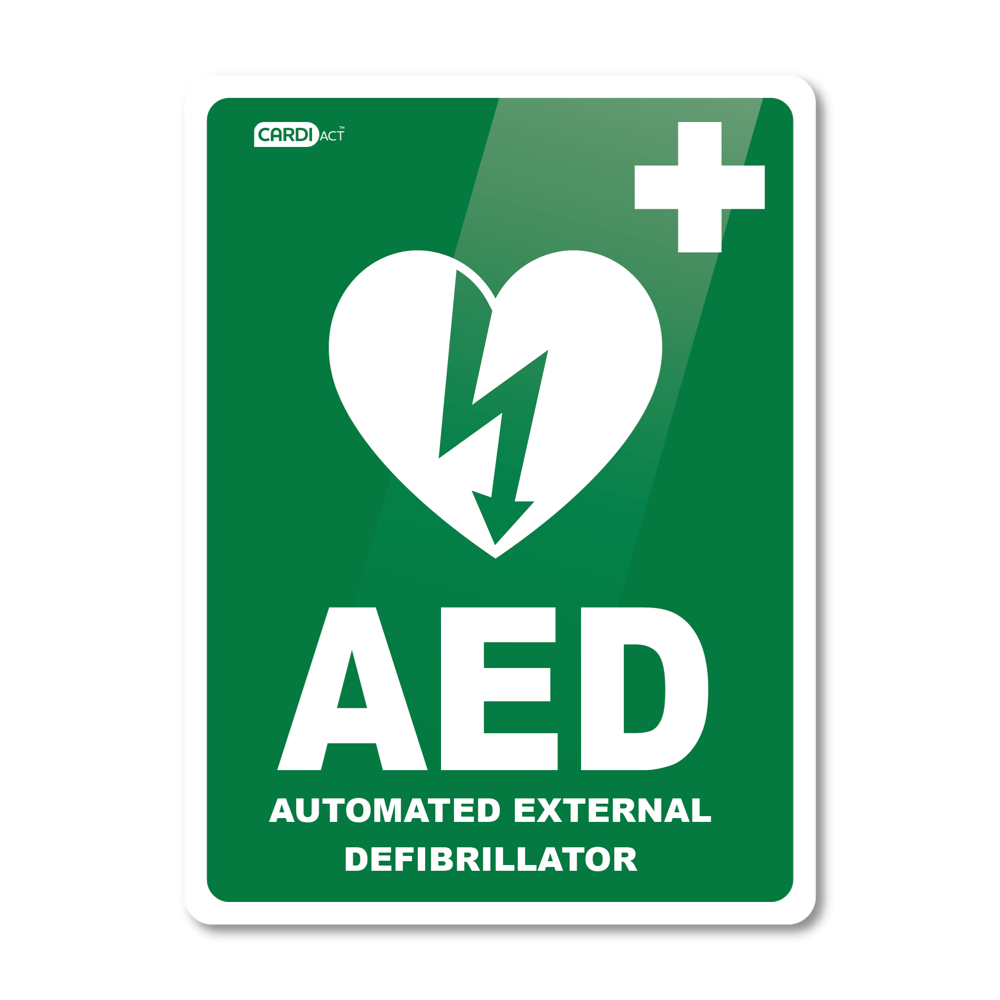 CARDIACT Poly AED Sign 22.5 x 30cm Image