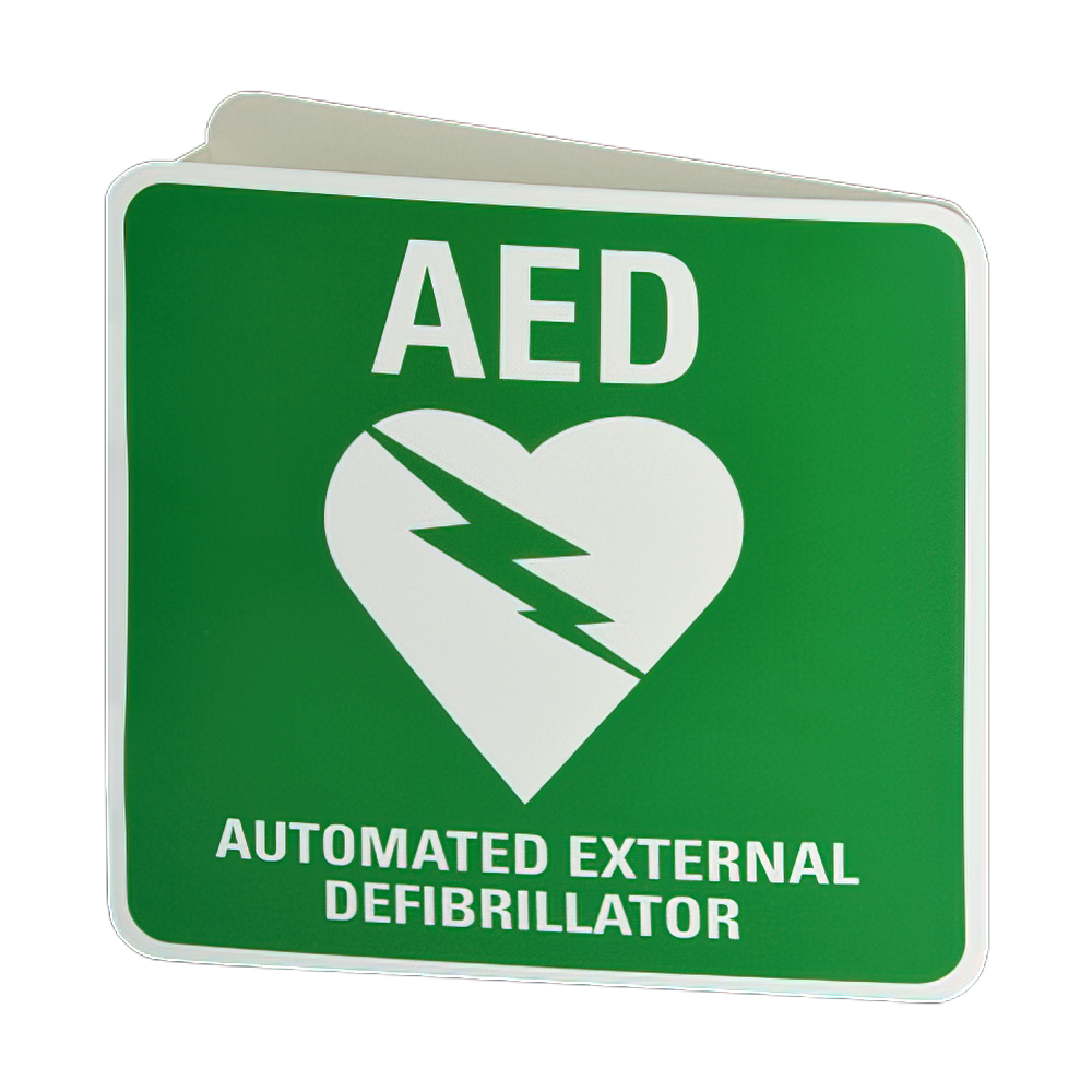 CARDIACT Poly AED Angle Bracket Sign 22.5 x 22.5cm Image
