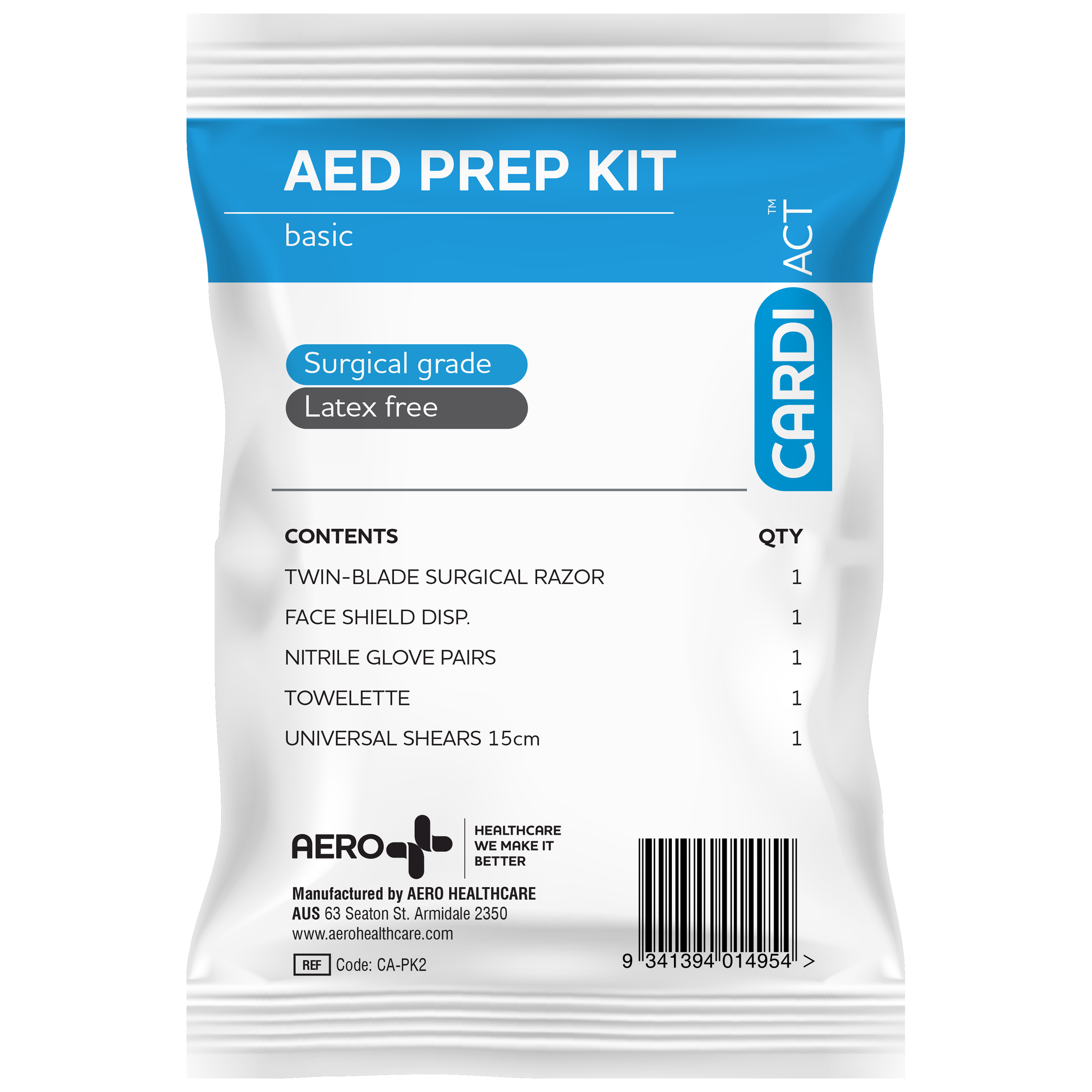 CARDIACT AED Basic Prep Kit 12.5 x 20.5cm Image