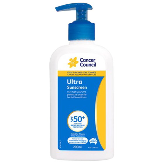 CANCER COUNCIL SPF50+ Ultra Sunscreen Pump 200mL Image