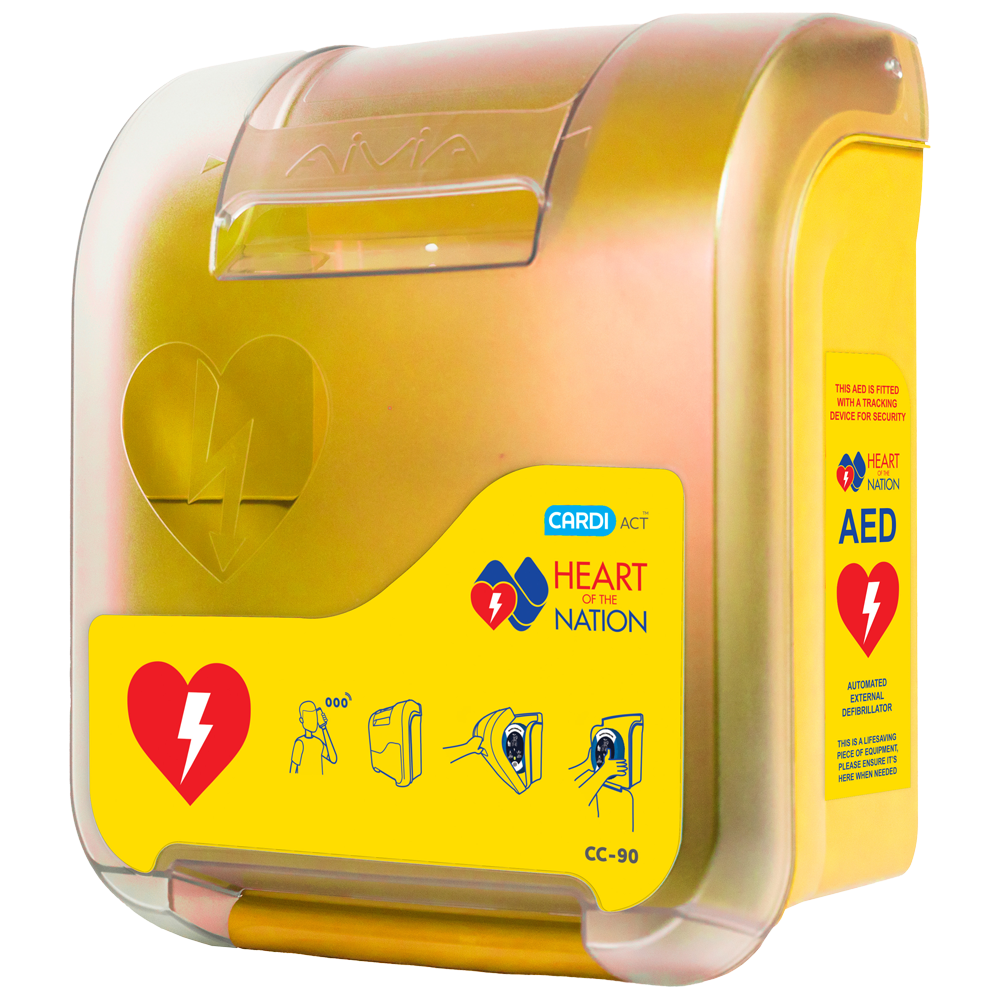 HOTN CARDIACT Alarmed AED Cabinet (Yellow) Image