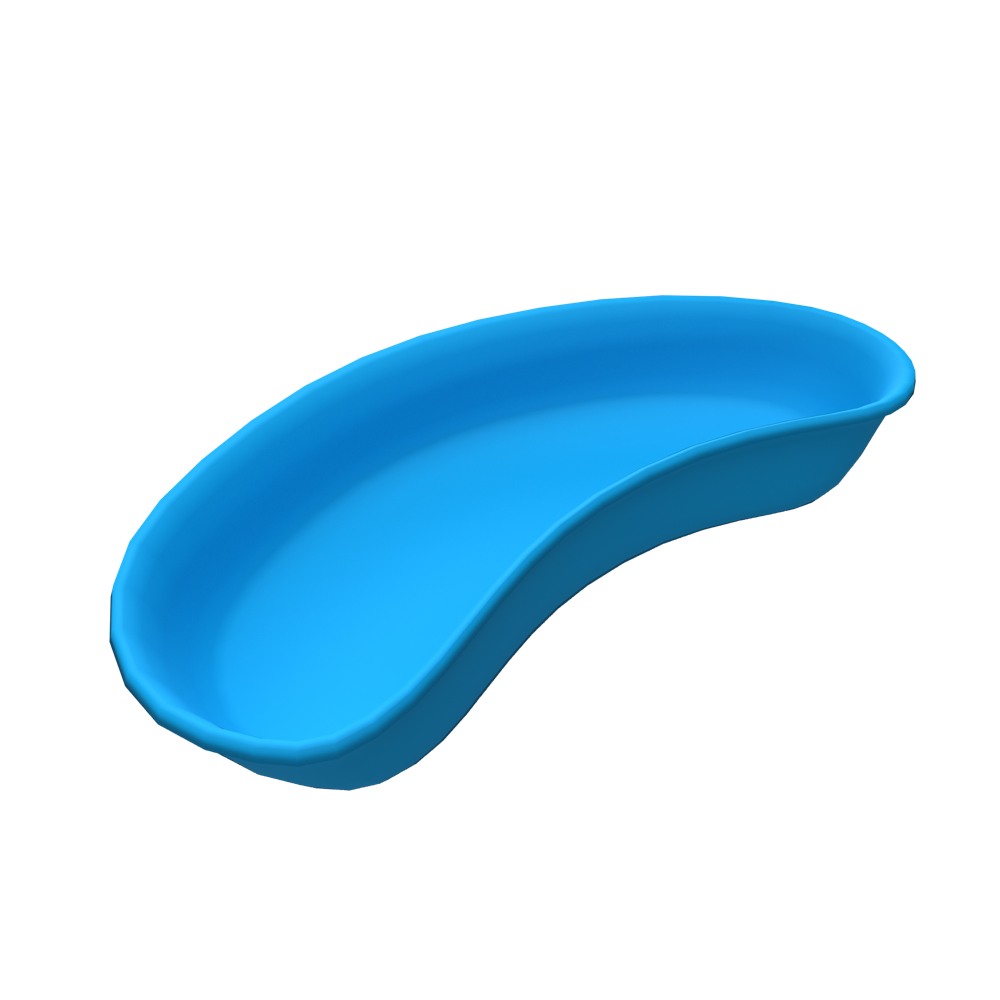 Disposable Blue Plastic Kidney Dish 700mL (230mm) Image