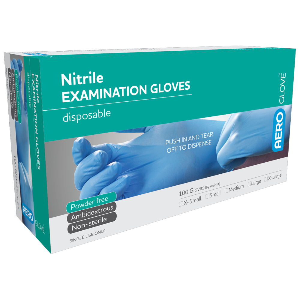 AEROGLOVE Large Nitrile Powder-Free Gloves Box/100 Image