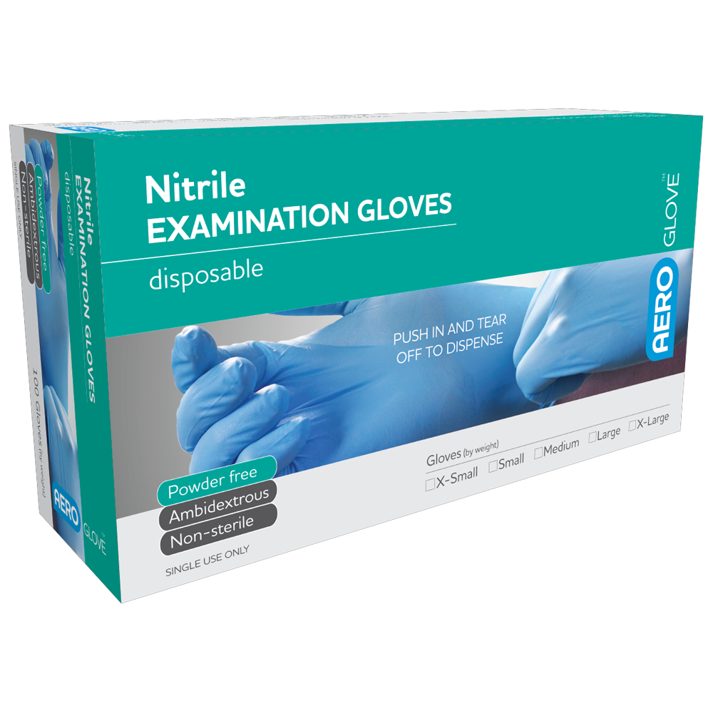 AEROGLOVE X-Large Nitrile Powder-Free Gloves Box/100 Image