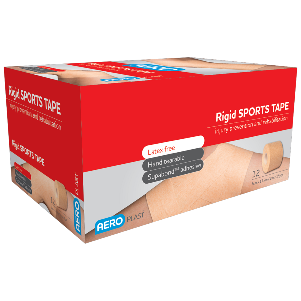 AEROPLAST Rigid Sports Tape 5cm x 13.7M Box/12 Image