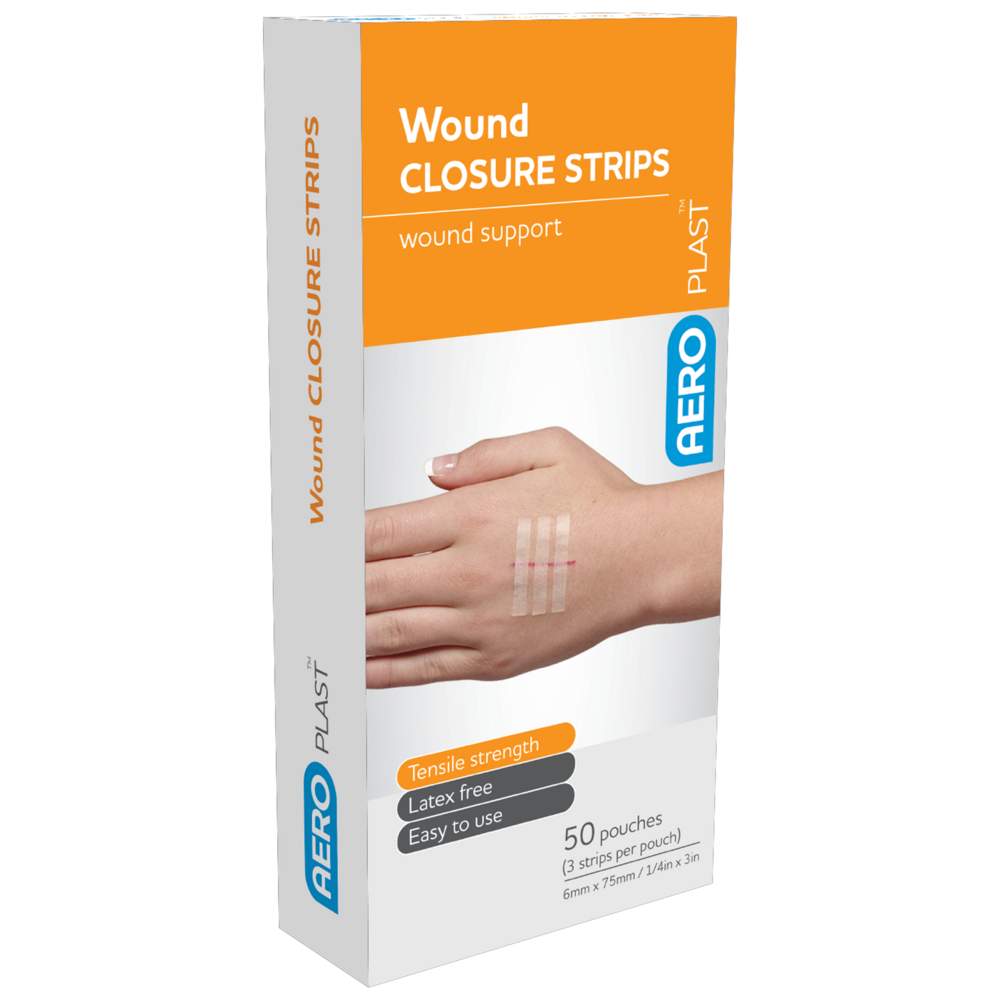 AEROPLAST Wound Closure Strips 6 x 75mm 3 strips/card Box/50 Image