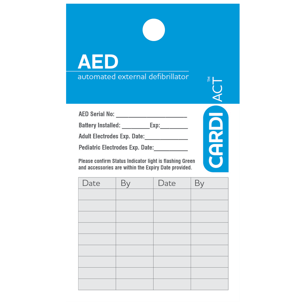 CARDIACT AED Test Tag Image