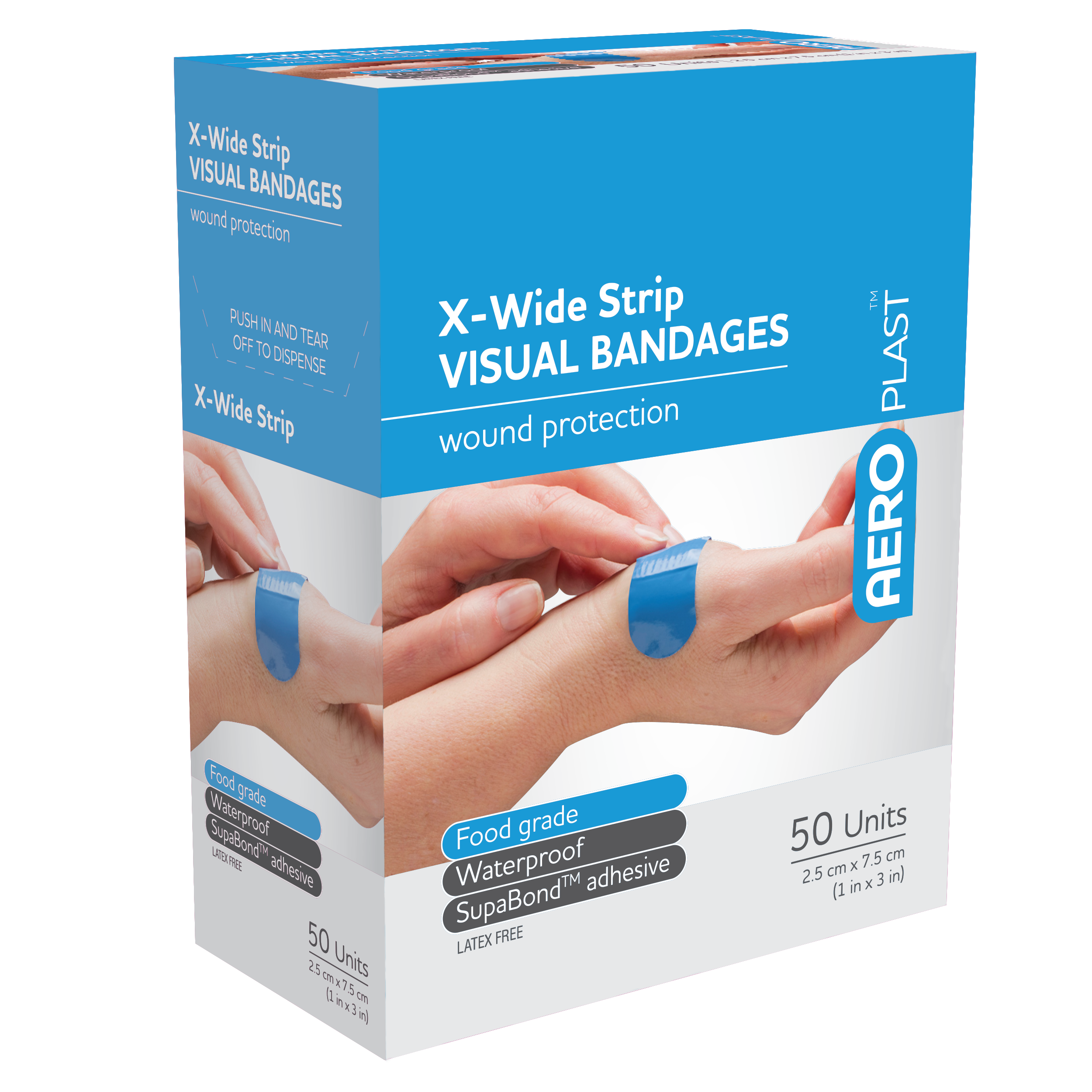 AEROPLAST Premium Visual Strip 7.5 x 2.5cm Box/50 Image