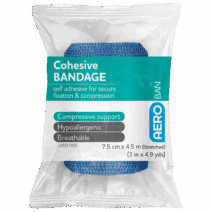 AeroBan™ Cohesive Blue Bandage – 7.5cm x 4.5M