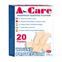 A-Care Washproof Plasters Assorted – Box 20 (4 sizes)