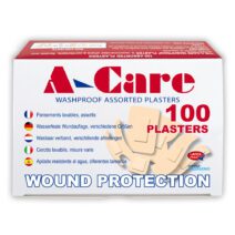 A-Care Washproof Plasters Assorted – Box 100 (6 sizes)