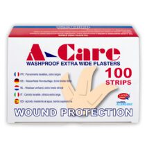 A-Care Washproof Plasters Extra Wide Strip 72x25mm – Box 100