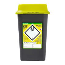 Sharps Disposal Bin with Yellow Lid – 7 Litre