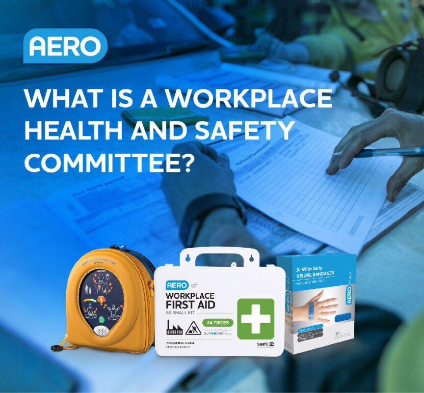 workplace safety kits and defibrillator