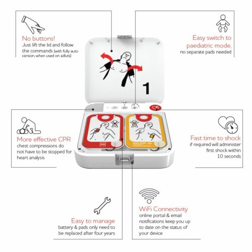 LIFEPAK CR2 AED Fully-Automatic Defibrillator WiFi