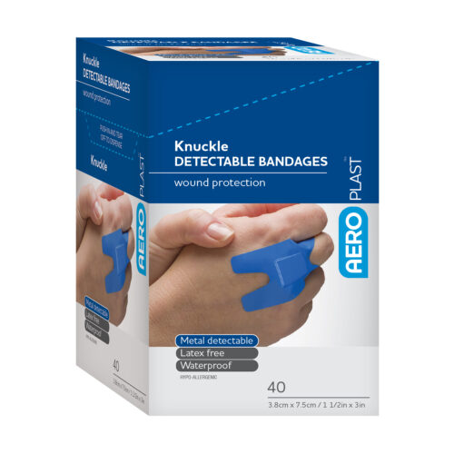 AeroPlast™ Detectable Knuckle Bandages 40/box <span class = "aero_product_number"> #AD1003US </span>