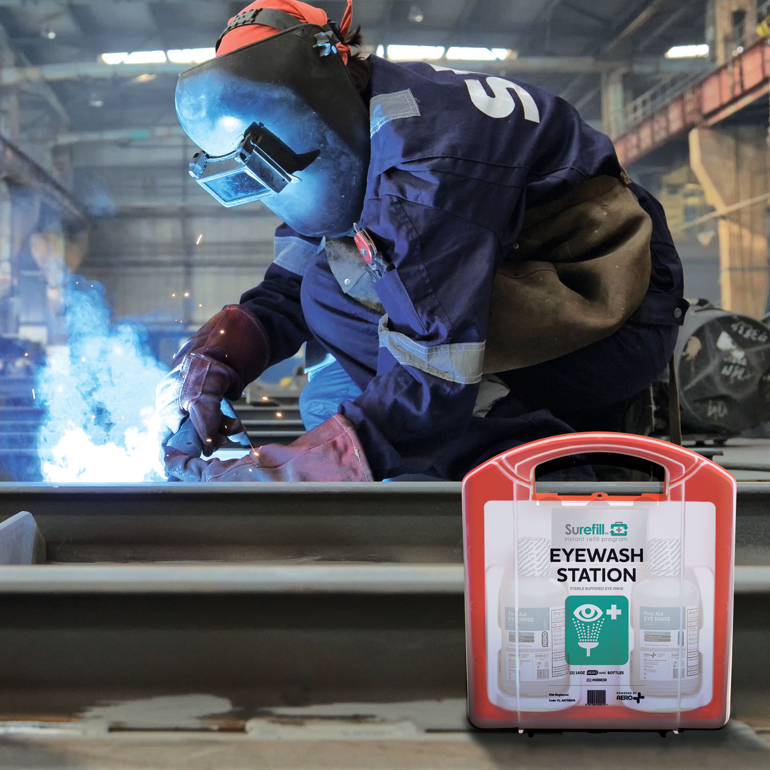 Surefill™ Emergency Eyewash Station 75 series #AK75EWN | Aero