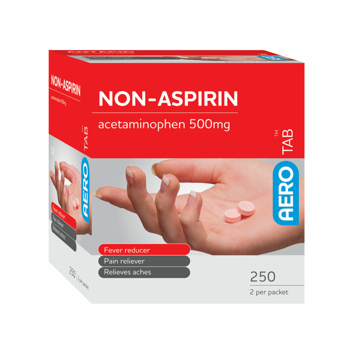 AeroTab™ NonAspirin Tablets 250/box ATNA250 Aero Healthcare