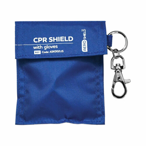 AeroShield™ CPR Keyring w/ Face Shield & Gloves <span class = "aero_product_number"> #ASK002US</span>