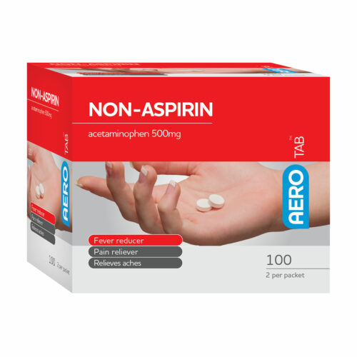 AeroTab™ Non-Aspirin Tablets 100/box <span class = "aero_product_number"> #ATNA100 </span>