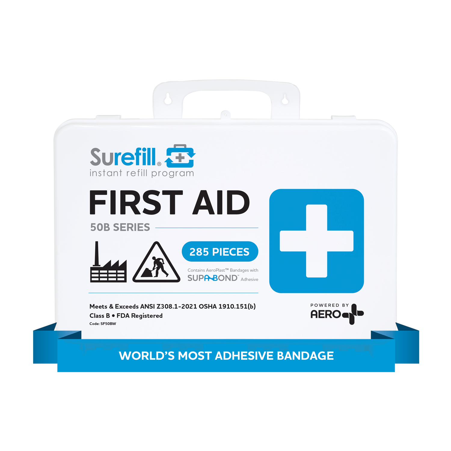 Surefill® 50B Series ANSI B First Aid Kit - Weatherproof Case #SF50BW ...