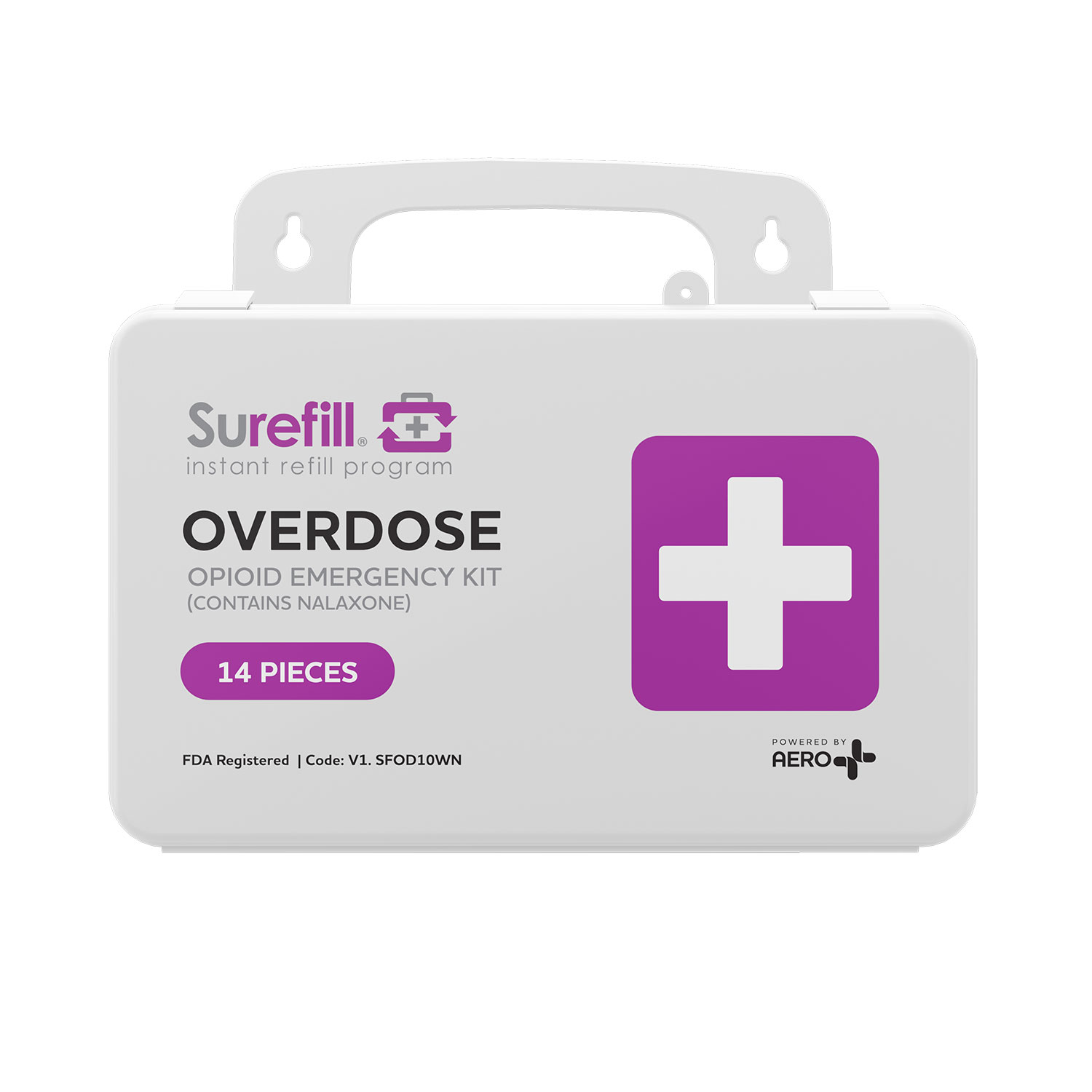 SUREFILL™ Opioid Overdose Kit – Plastic Case #SFOD10WN | Aero