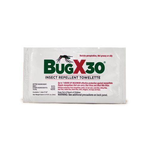 BugX30 Insect Repellent Wipes DEET, Bulk <span class="aero_product_number"> #12643</span>