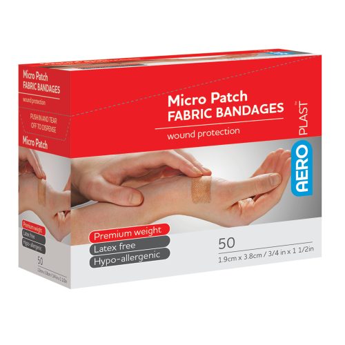 AeroPlastโข Fabric Small Patch Bandages 50/box