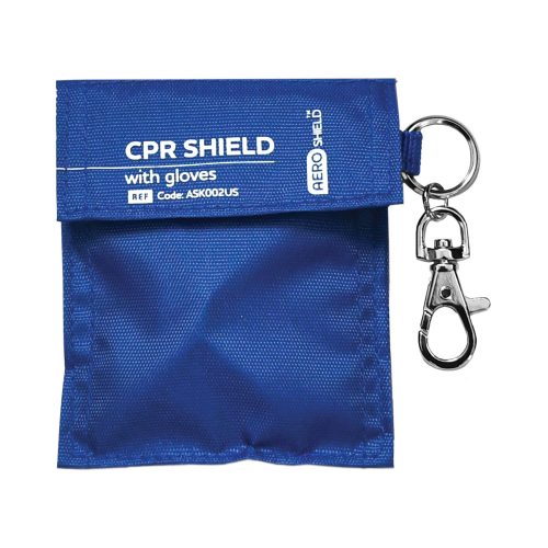 AeroShield™ CPR Keyring w/ Face Shield & Gloves