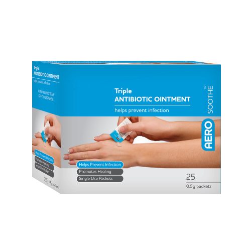 AeroSootheโข Triple Antibiotic Packet 0.5g 25/box Carton/36