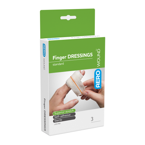 AeroWoundโข Finger Dressing Pack 3/box Env/3