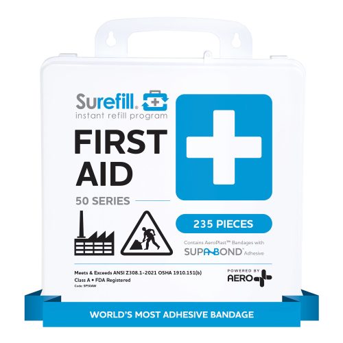 SUREFILL 50 ANSI 2021 A+ First Aid Kit - Weatherproof Plastic Case