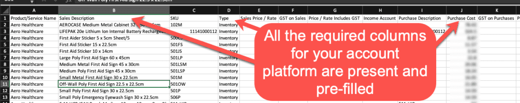 Pricebook-CSV