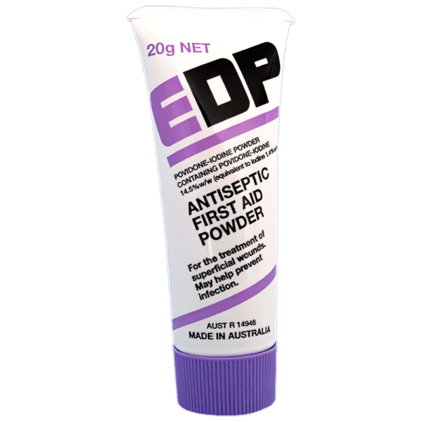 EVANS Dermal Powder 20g - Customers also search for: EDP EDP20 EDP Antiseptic First Aid Powder,20 Gauge,Each,MediPulv MEDIPLUV12.5 Antiseptic Powder for Cuts,Abrasions Burns And Scalds 12.5 Grams